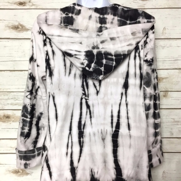 Tie Dye Zip Up Jacket Top with Hood HOODIE by XCVI - Picture 5 of 8
